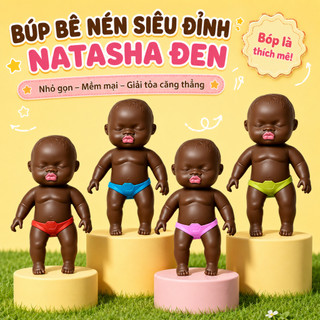 【Búp bê bóp Natasha】Đồ chơi giảm căng thẳng, mô phỏng nhân vật, búp bê da đen độc đáo - bao gồm cả đồ lót.
