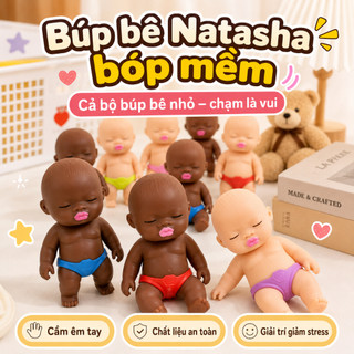 【Búp bê bóp Natasha】Đồ chơi giảm căng thẳng, mô phỏng nhân vật, búp bê da đen độc đáo - bao gồm cả đồ lót.