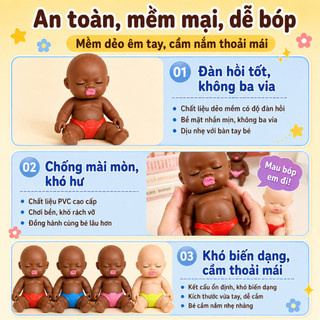 【Búp bê bóp Natasha】Đồ chơi giảm căng thẳng, mô phỏng nhân vật, búp bê da đen độc đáo - bao gồm cả đồ lót.