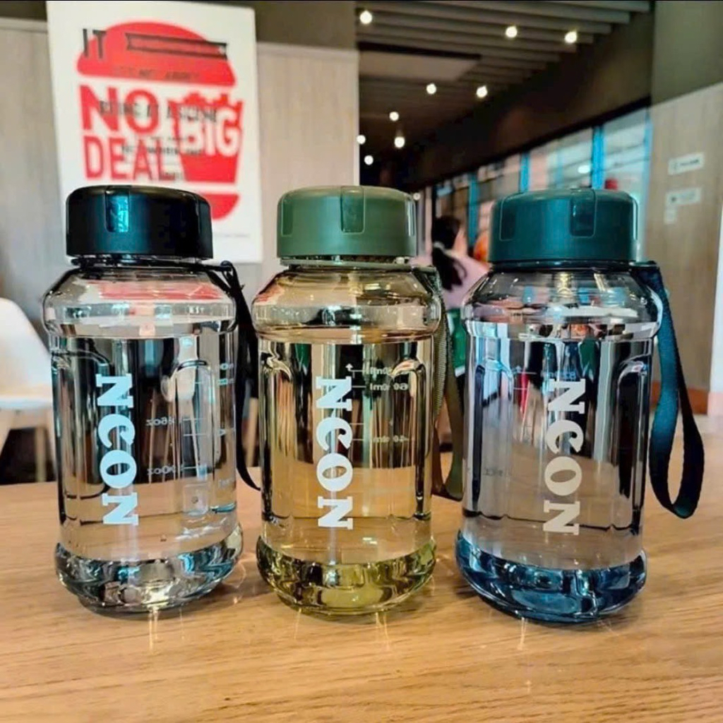 💛 BÌNH NƯỚC NHỰA CHIA VẠCH CÓ DÂY XÁCH NCON 1000ML