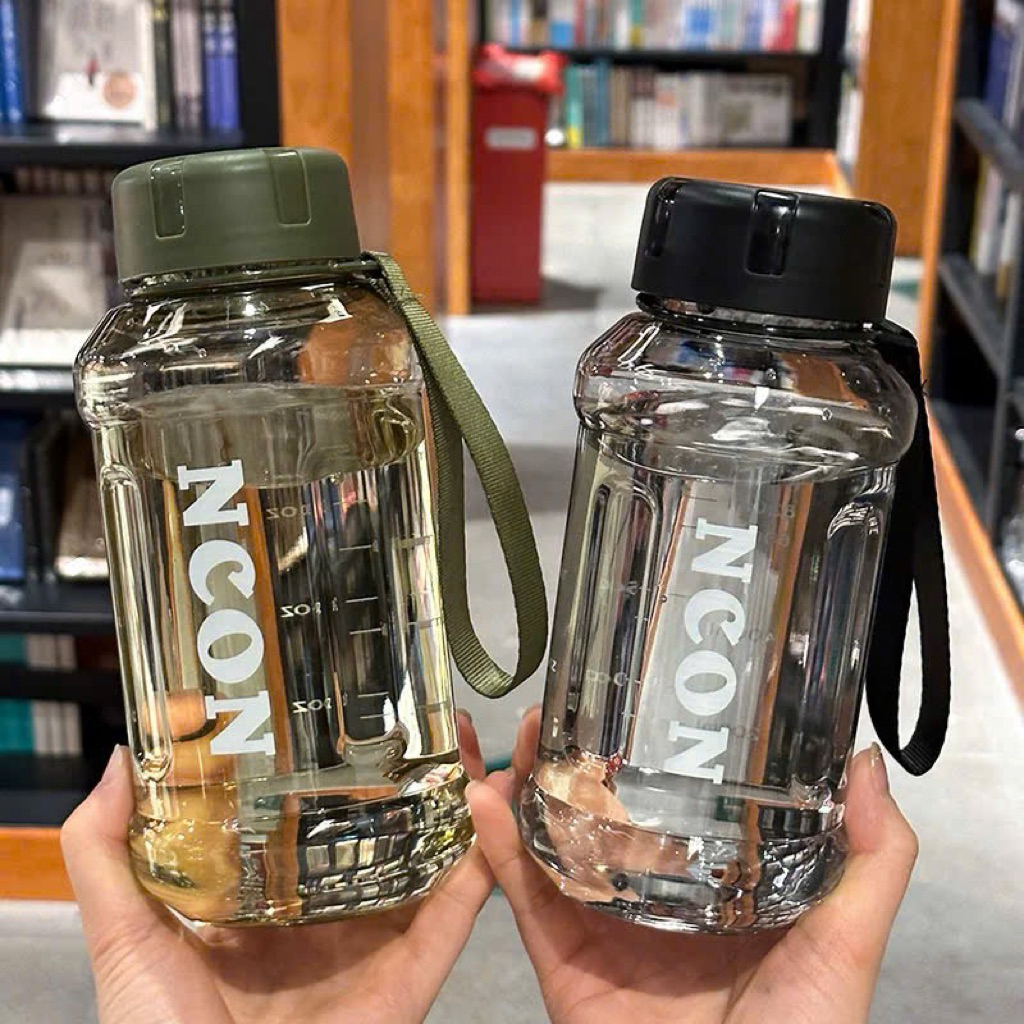 💛 BÌNH NƯỚC NHỰA CHIA VẠCH CÓ DÂY XÁCH NCON 1000ML