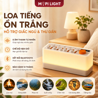 Loa tiếng ồn trắng Bluetooth S660Pro Mopi, tích hợp đèn ngủ, âm thanh sống động, hỗ trợ giấc ngủ, tăng cường tập trung
