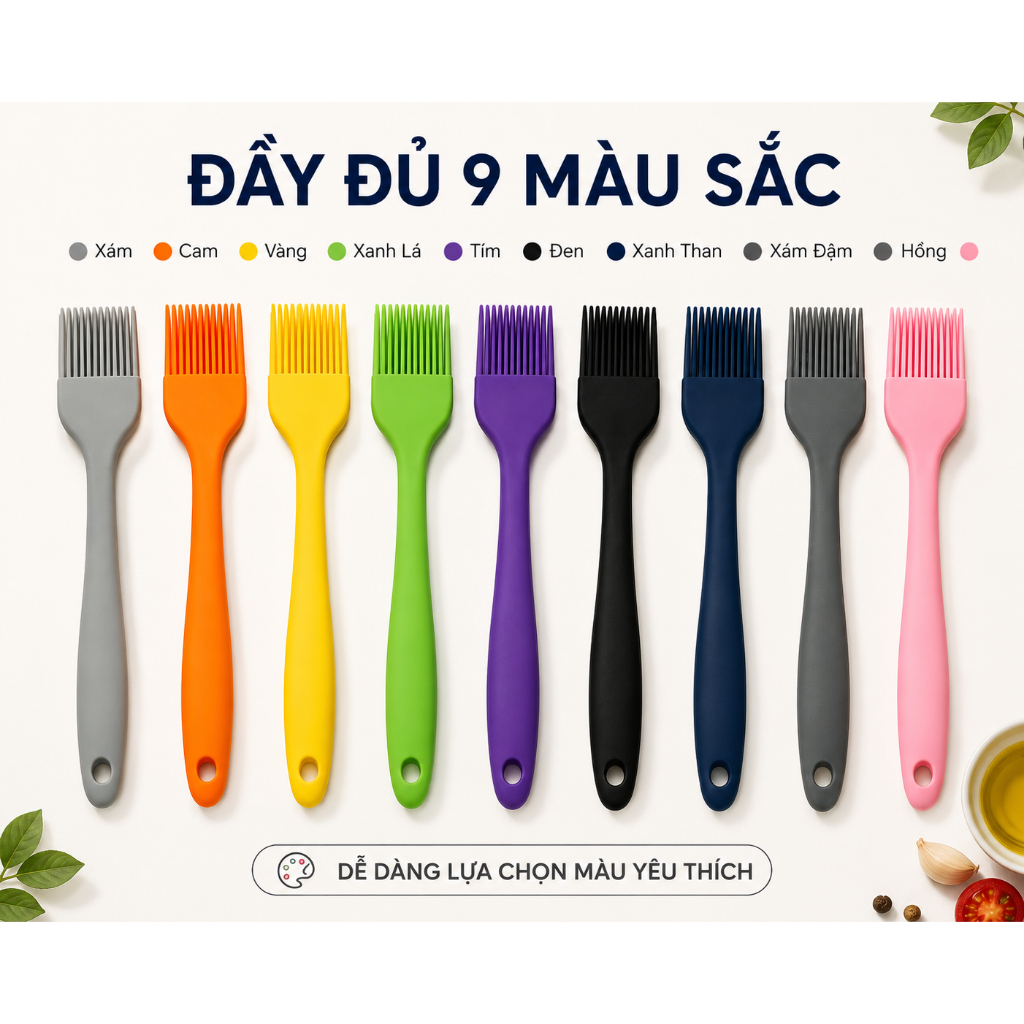 Chổi Quét Dầu Silicone, Cọ Quét Dầu Ăn Chịu Nhiệt, Cọ Phết Bơ, Quét Mặt Bánh, Dụng Cụ Nhà Bếp