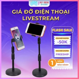 Giá Đỡ Điện Thoại Livestream Để Bàn Xoay 360° – Đế Tròn Chống Rung, Quay Video Bán Hàng Online