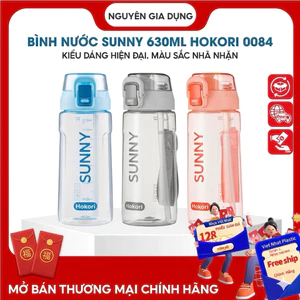 Bình Nước Thể Thao Có Vòi 630ml Sunny Hokori 0084, Bình Nước Học Sinh Trong Suốt Cao Cấp - Việt Nhật Plastic HN