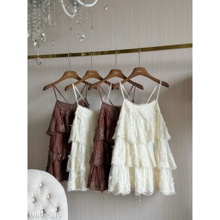 (SẴN BE) Váy Tơ Ren 2 Dây Chuẩn Linh Hoàng