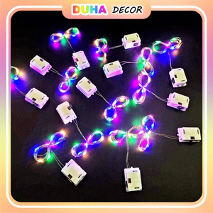 Dây Đèn Led Trang Trí Fairy Lights / Đèn Nháy Led 3 Chế Độ Kèm Sẵn Pin Dây Dài 2 Mét DUHA 014