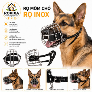 Rọ Mõm Chó Inox Size S/M/L | Rọ Mõm Thép Không Gỉ Chống Cắn, Chống Ăn Bậy