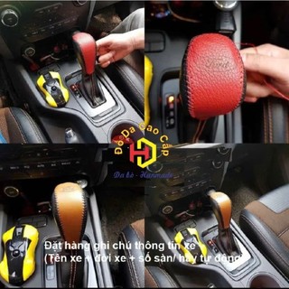 Bọc cần số các dòng xe ô tô bằng da bò thật ( Khách nhắn tên xe số sàn hay tự động & đời xe để shop gửi đúng mẫu bao da)