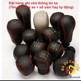 Bọc cần số các dòng xe ô tô bằng da bò thật ( Khách nhắn tên xe số sàn hay tự động & đời xe để shop gửi đúng mẫu bao da)