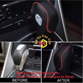 Bọc cần số các dòng xe ô tô bằng da bò thật ( Khách nhắn tên xe số sàn hay tự động & đời xe để shop gửi đúng mẫu bao da)