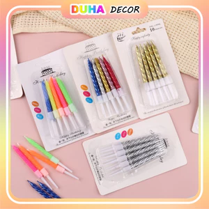Set 100 Vỉ Nến Xoắn Sinh Nhật, Nến Chân, Đèn Cầy Cắm Bánh Kem DUHA 043
