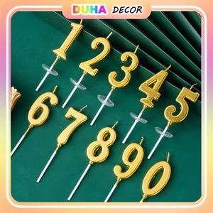 Hộp 100 Nến Số Nhũ Vàng Đồng Trang Trí Bánh Kem DUHA 044