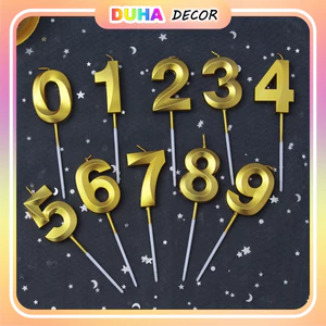 Combo 5 Nến Số Nhũ 3d Trang Trí Bánh Kem Sinh Nhật DUHA 045