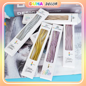 Combo 50 Vỉ Nến Sinh Nhật 15cm Hình Sóng [Hộp 6 Cây] - Nến Sóng Dài Trang Trí Sinh Nhật DUHA 046