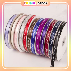 Combo 10 Cuộn Ruy Băng 1cm In Chữ Just For You, Duy Băng 1cm Chữ DUHA 052