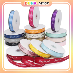 Combo 10 Cuộn Ruy Băng Lụa Satin Chữ Just For You 2cmx35m Đủ Màu Gói Quà Bó Hoa Trang Trí Handmade DUHA 058