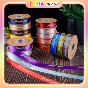 Combo 5 Cuộn Ruy Băng Lụa Satin Just For You Gói Hoa Buộc Quà Bản 2cm X 40yard DUHA 058