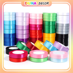 Cuộn Ruy Băng Làm Hoa Chất Liệu Lụa Satin Dài 22m , Gói Quà, Trang Trí Đồ Handmade Bản 1cm - 2cm - 4cm DUHA 059