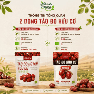 Táo Đỏ Hữu Cơ Ningxia C'LaVie 450g Bổ Dưỡng & Hỗ Trợ Giấc Ngủ - Natural Market