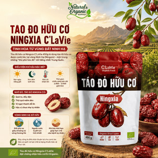 [COMBO ĐẶC BIỆT] Táo Đỏ Hữu Cơ Ningxia C'LaVie 450g Bổ Dưỡng & Hỗ Trợ Giấc Ngủ - Natural Market