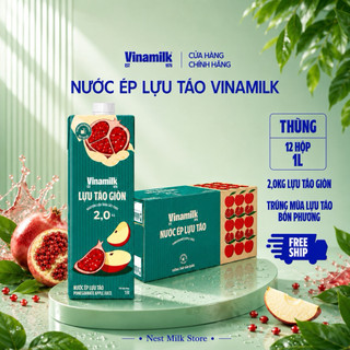 Nước Ép Lựu Táo Vinamilk Lựu Táo Giòn 1L - Thùng 12 Hộp