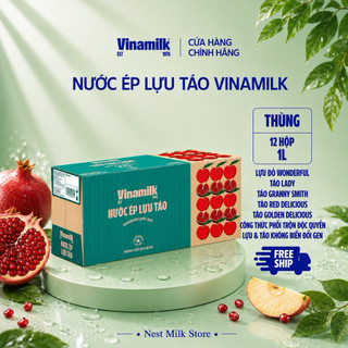 Nước Ép Lựu Táo Vinamilk Lựu Táo Giòn 1L - Thùng 12 Hộp