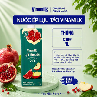 Nước Ép Lựu Táo Vinamilk Lựu Táo Giòn 1L - Thùng 12 Hộp