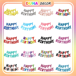 Bộ Chữ Happy Birthday Bong Bóng Chữ Chúc Mừng Sinh Nhật Kiểu Liền Trang Trí Sinh Nhật, Party DUHA 070