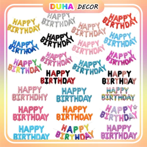 Combo 5 Bộ Bóng Chữ Happy Birthday Nhiều Màu Cao 40cm Trang Trí Tiệc Sinh Nhật DUHA 070