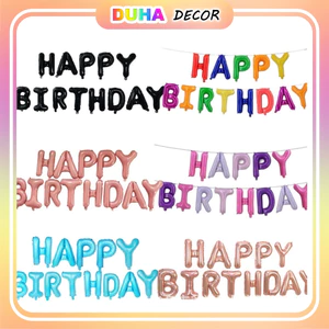 Combo 10 Bộ Bóng Chữ Happy Birthday Chúc Mừng Sinh Nhật Chọn Màu Giá 1x DUHA 070