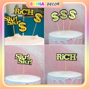 Combo 10 Set Cắm Giấy Chủ Đề Sáng Tạo - Phụ Kiện Trang Trí Bánh Sinh Nhật-Trang Trí Bánh Kem DUHA 072