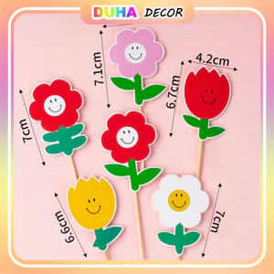 Bịch 50 Set Các Loài Hoa Trang Trí Bánh Kem – Cực Xinh DUHA 073