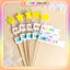 Combo 10 Set Cắm Giấy Cây Bông, Ngôi Sao, Tim - Trang Trí Bánh Sinh Nhật Bánh Kem DUHA 076