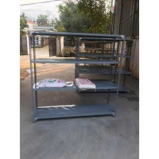 Kệ sắt lắp ghép: Dài 1m5 x rộng 40cm gồm 3 tầng, 4 tầng, 5 tầng