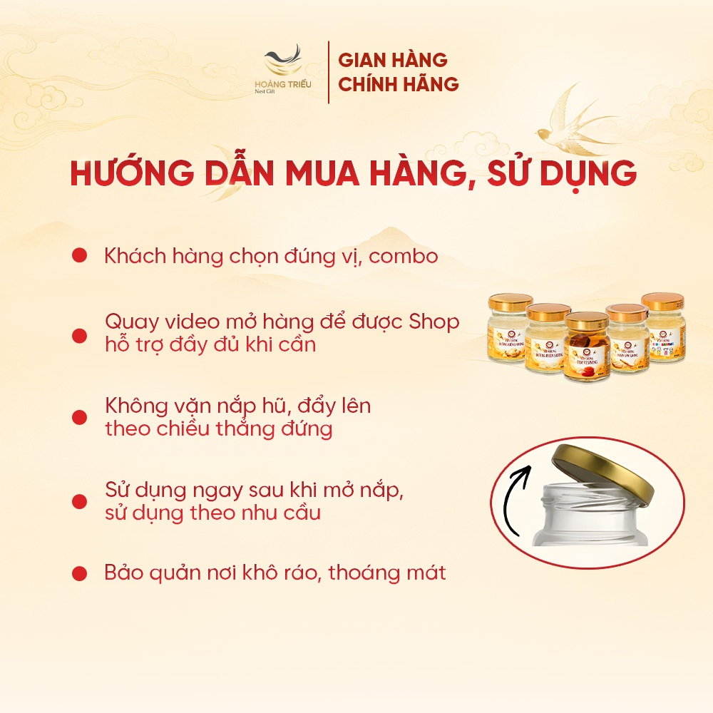 Yến Chưng Nhân Sâm Saving 2000mg - Yến chưng sẵn cao cấp hũ 70ml - Hoàng Triều Bird's Nest