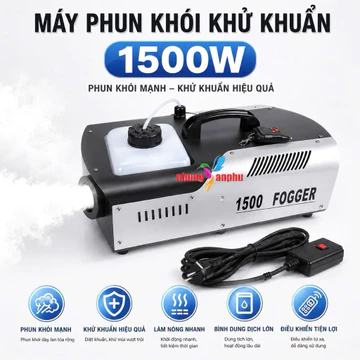Máy xong khói khử khuẩn khử mùi, diệt khuẩn lọc không khí trong phòng và nội thất ô tô công xuất 1500w