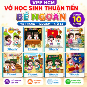 Vở Học Sinh Thuận Tiến Bé Ngoan 96 Trang 120gsm (4 Ô Ly - Chính Hãng)
