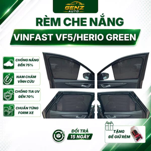 Rèm che nắng xe Vinfast VF5/Herio Green 2023 - HIỆN NAY hít nam châm, chuẩn khít form xe chống nắng tốt vừa 4 cánh cửaxe