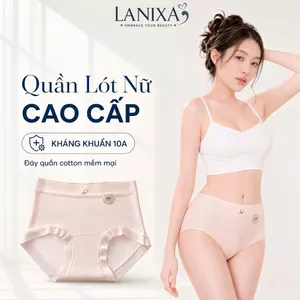 Quần Lót Cotton Cạp Cao Ôm Mông Êm Ái, Quần Chip Nữ Đáy May Thấm Hút Kháng Khuẩn LANIXA L6017