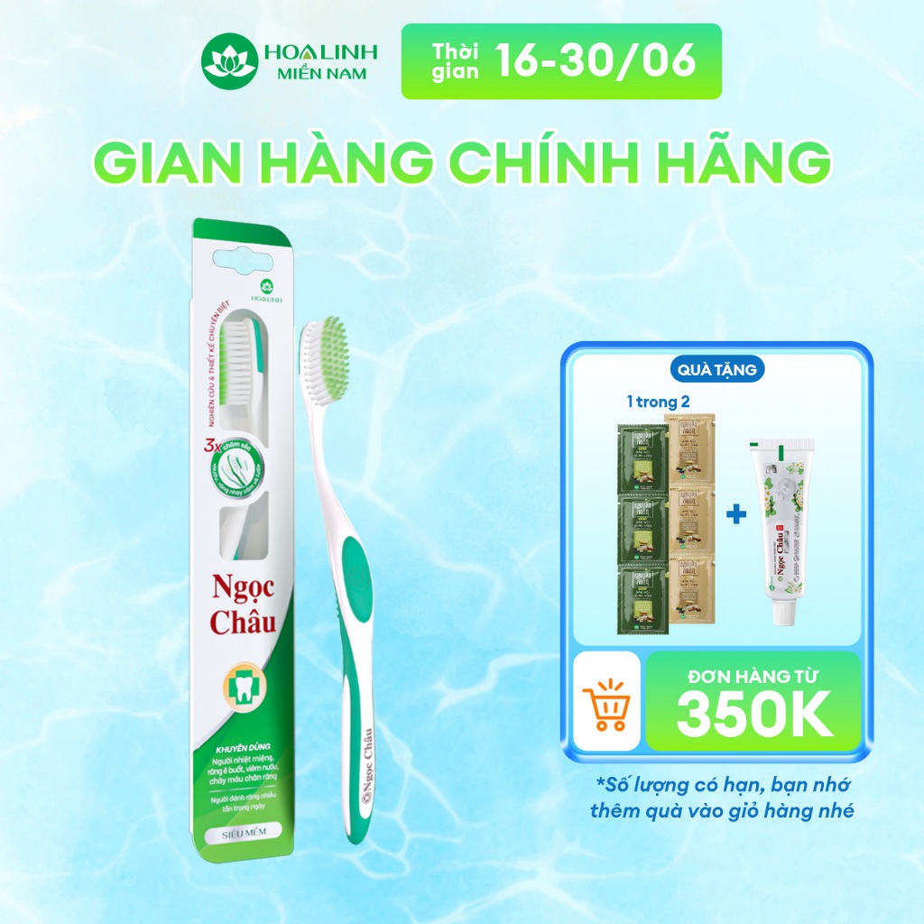 Bàn chải đánh răng Ngọc Châu Siêu Mềm Hoa Linh