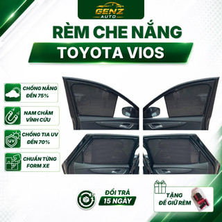 Rèm che nắng nam châm cho xe Vios 2003 - 2022, 2023, 2024 - HIỆN NAY hít nam châm cao cấp, vừa khít 4 cửa xe