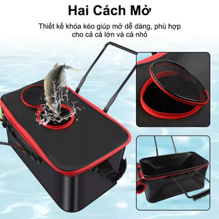(TX)Xô Cá Gấp Được EVA Đa Chức Năng Thùng Đựng Cá Đi Câu Chuyên Đồ Câu Lure chông mục