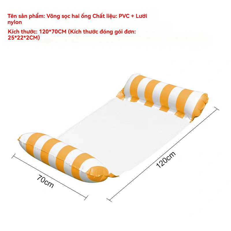 [GIÁ HOT] Nệm Nổi Biển Bể Bơi Kèm Bơm Hơi, Thiết Kế Lưới Thoáng Mát Nhỏ Gọn Mang Đi Du Lịch