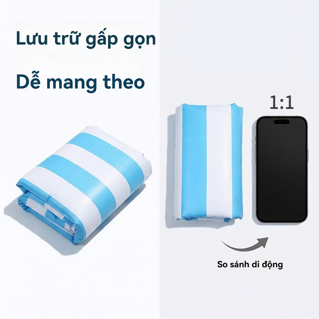 [GIÁ HOT] Nệm Nổi Biển Bể Bơi Kèm Bơm Hơi, Thiết Kế Lưới Thoáng Mát Nhỏ Gọn Mang Đi Du Lịch