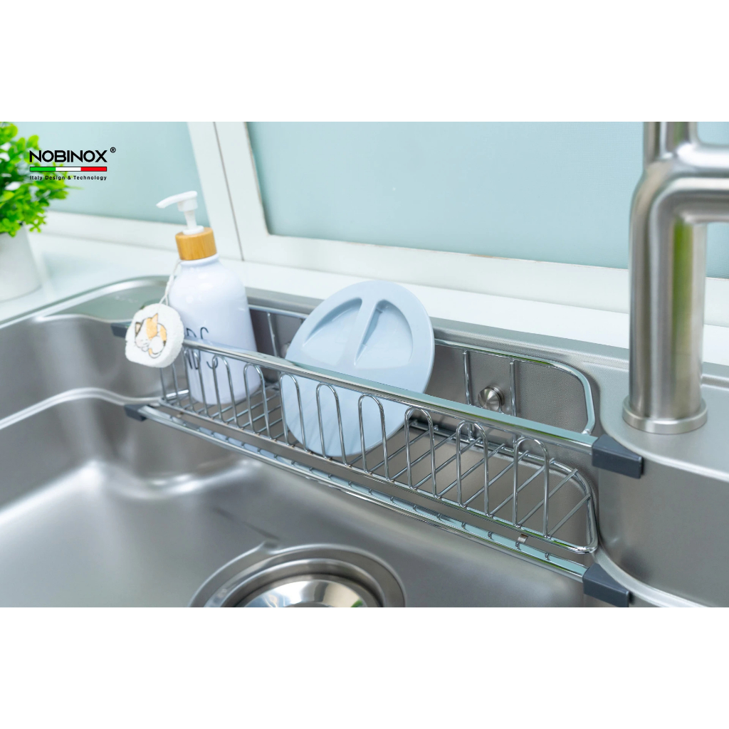 [TẶNG VÒI] CHẬU RỬA BÁT 1 HỐ NOBINOX ARVO B180 - Chất Liệu Inox 304, Thiết Kế Sang Trọng