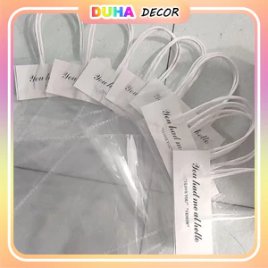 Combo 10 Túi Đựng Hoa Trong Suốt Quai Giấy Cao Cấp – Túi You Had Me At Hello Dày Dặn, Túi Gói Hoa DUHA 084