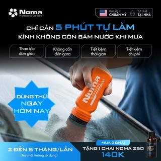 Dung dịch phủ Nano chống bám nước NOMA 922 dùng cho kính xe - Chống bám bẩn, giảm lóa khi mưa