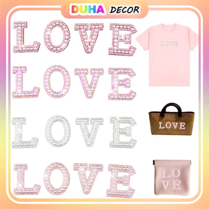 Combo 100 Set Cắm Chữ Love Hạt Ngọc Trang Trí Bánh Kem Sinh Nhật, Bó Hoa DUHA 093