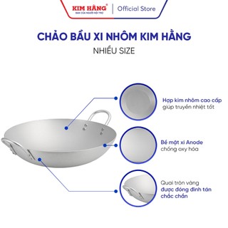 Chảo Nhôm Bầu xi Kim Hằng (size 40-50cm)